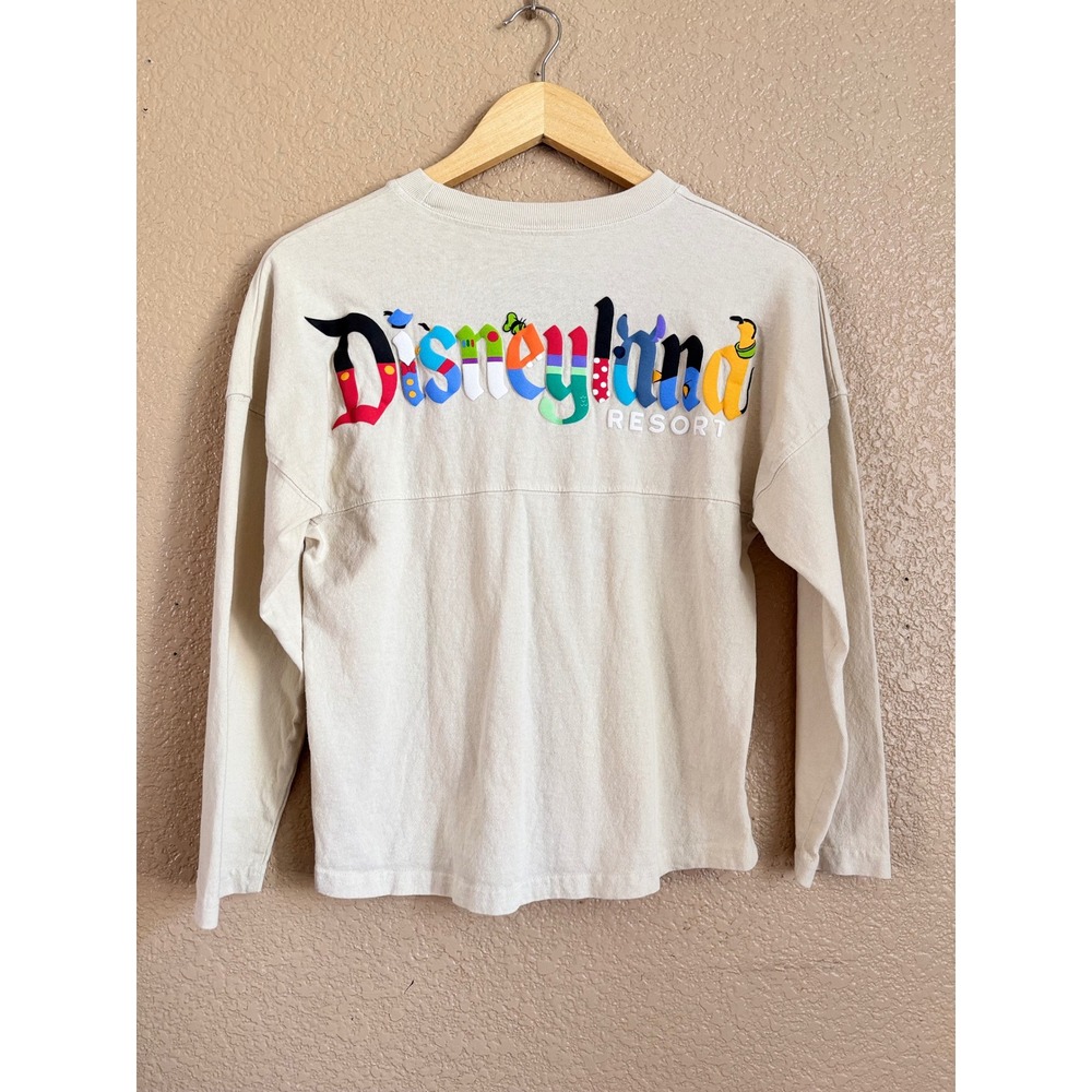 Disney Spirit Jersey Disneyland Resort Cream Character Puff Print Kids Large 12